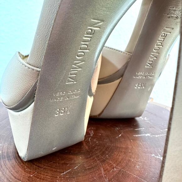 Nando Muzi Platform Heels, Size 38.5, 8.5 US Excellent Condition - Picture 7 of 9